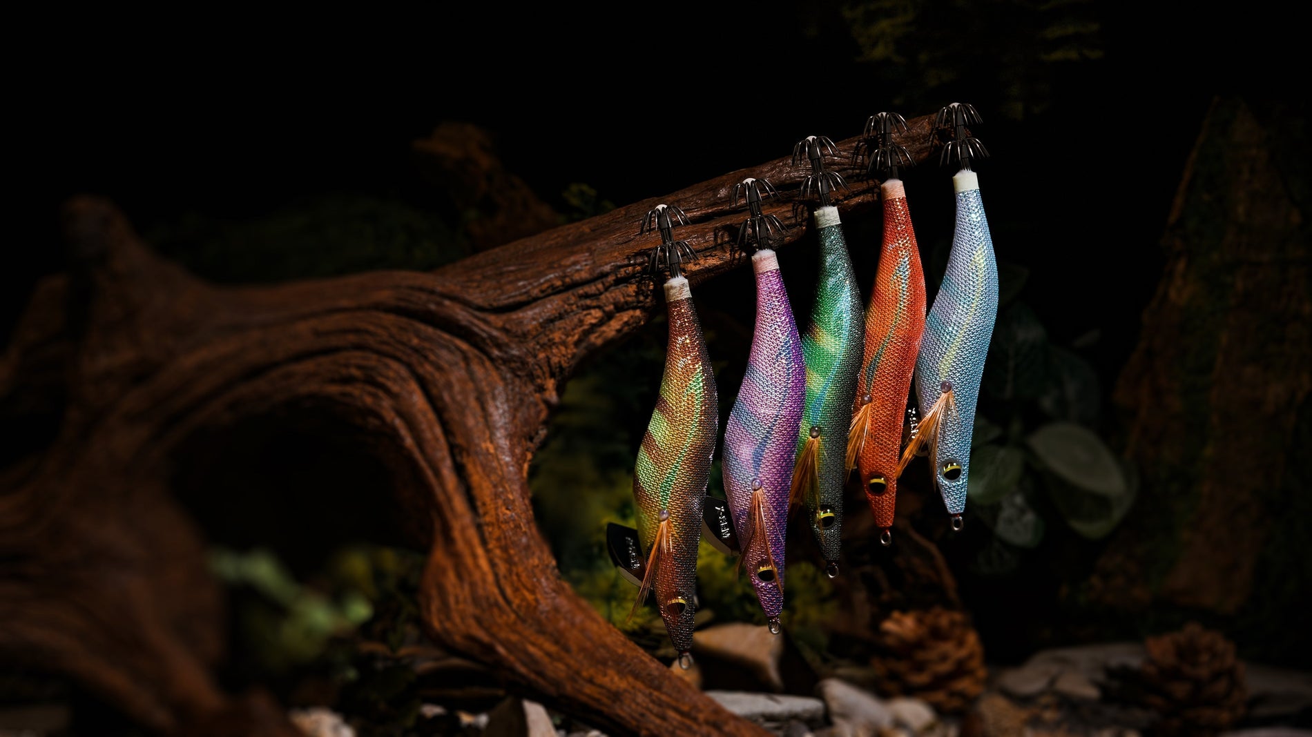 X-SEM B Series squid jigs in assorted colours