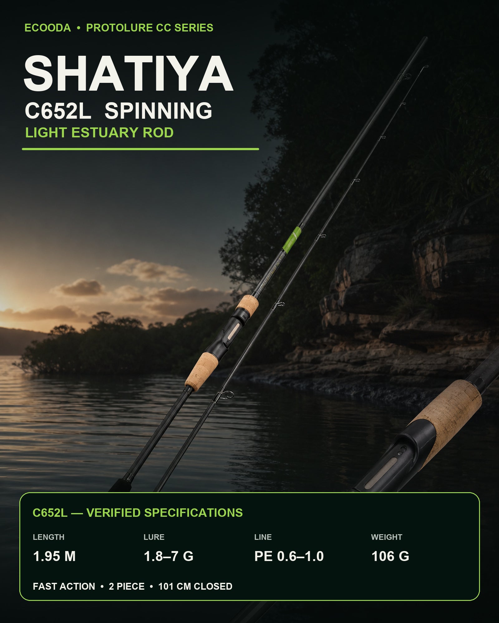 Ecooda Protolure CC Shatiya C652L Rod