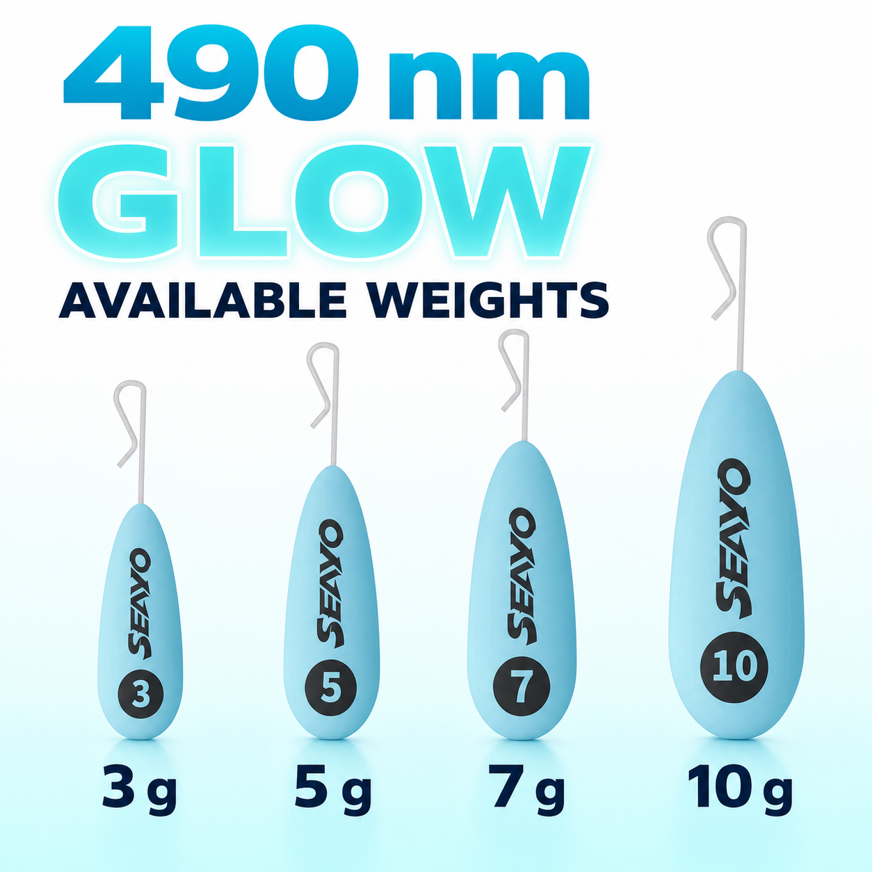 SEAYO 490 nm Glow Clip-On Egi Weight