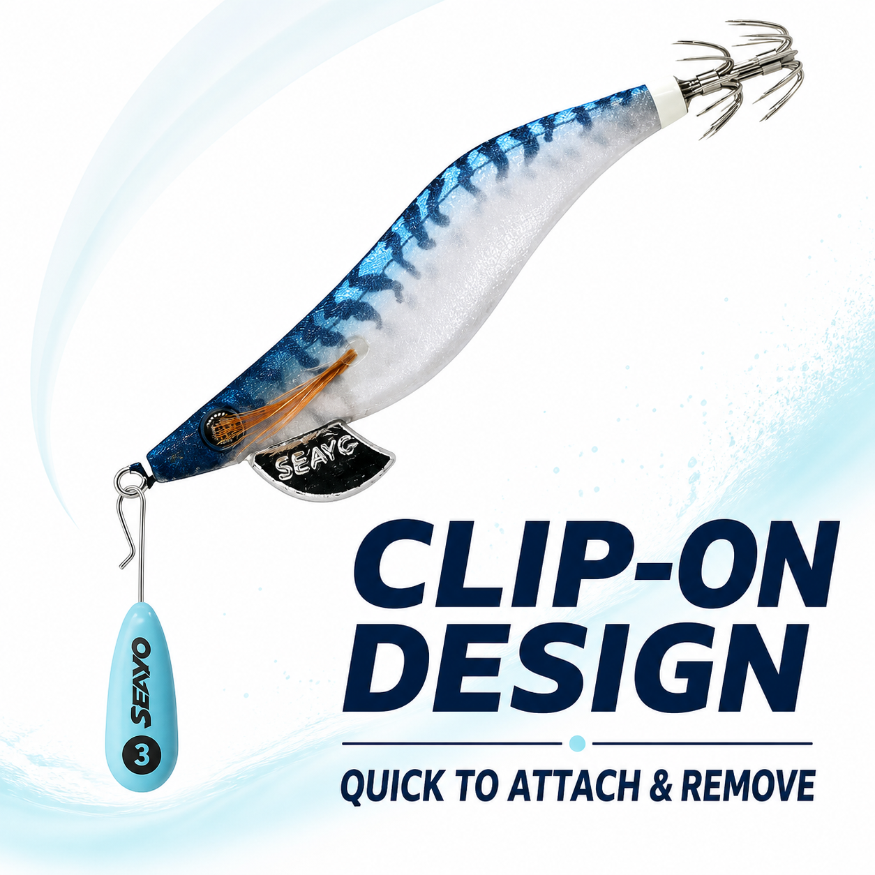 SEAYO 490 nm Glow Clip-On Egi Weight