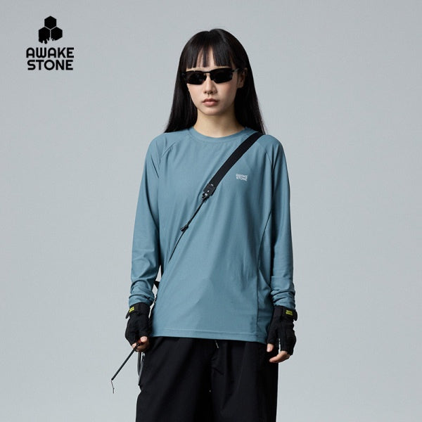Awakestone crewneck UPF 50+ long sleeve fishing shirt