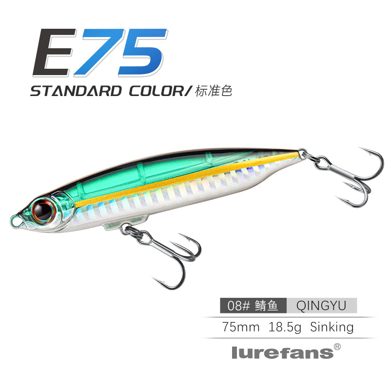 Lurefans EURUS 75 E75 slow-sinking minnow