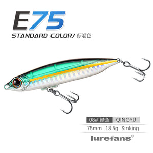Lurefans EURUS 75 E75 slow-sinking minnow