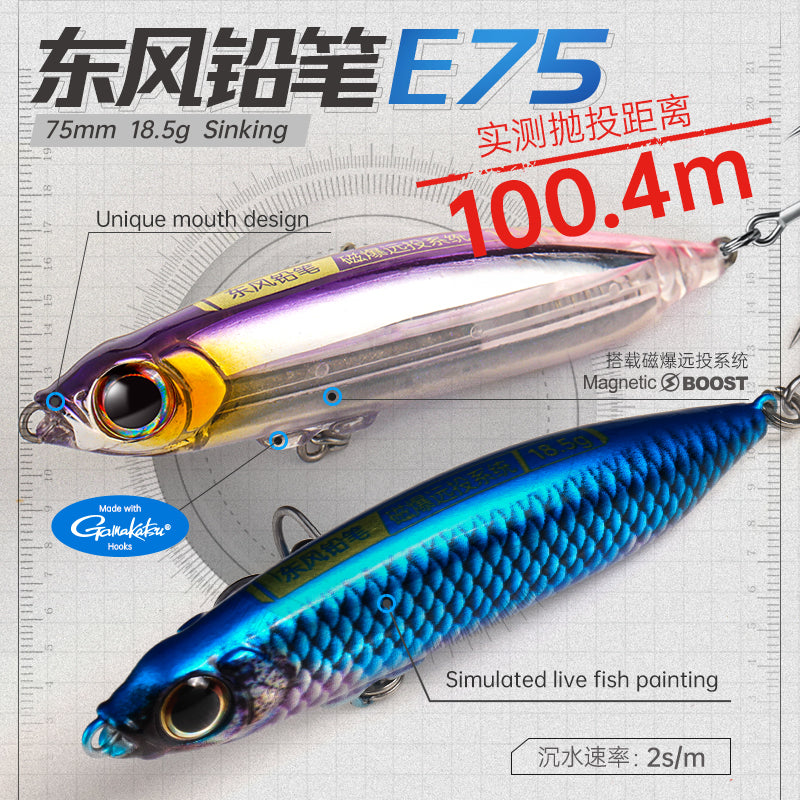 Lurefans EURUS 75 minnow lure colour range