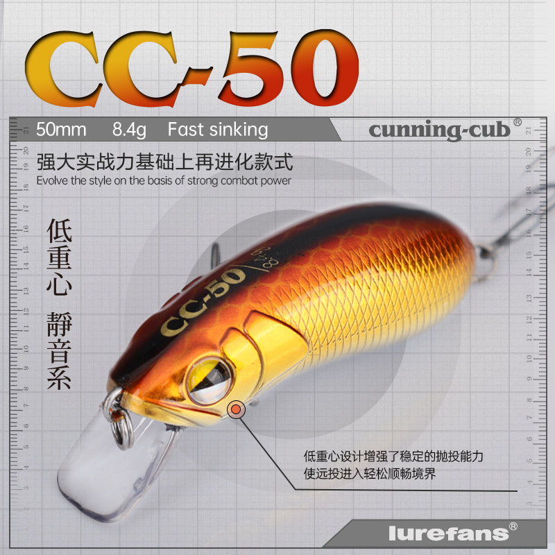 Lurefans CC50 crankbait colour options