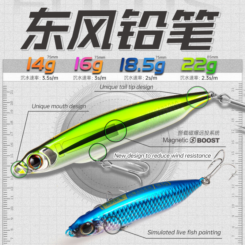 Lurefans EURUS Pencil 16 sinking pencil lure