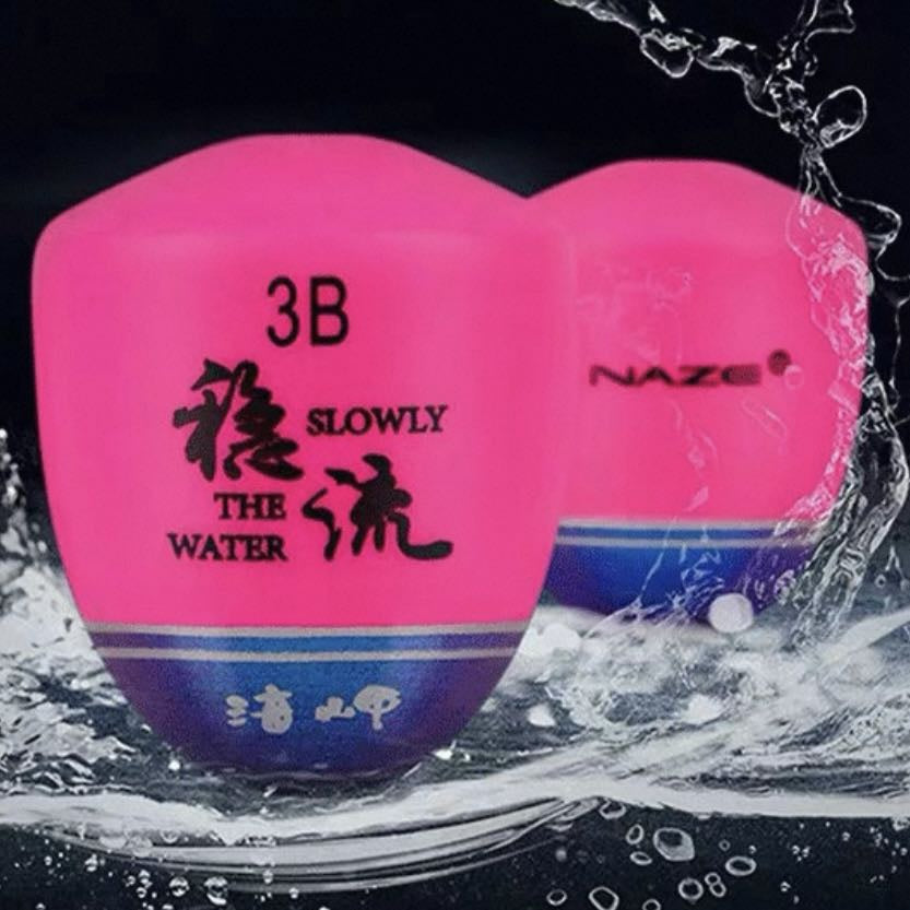 JGF Water Slow floats with broad pink upper bodies and tapered lower sections