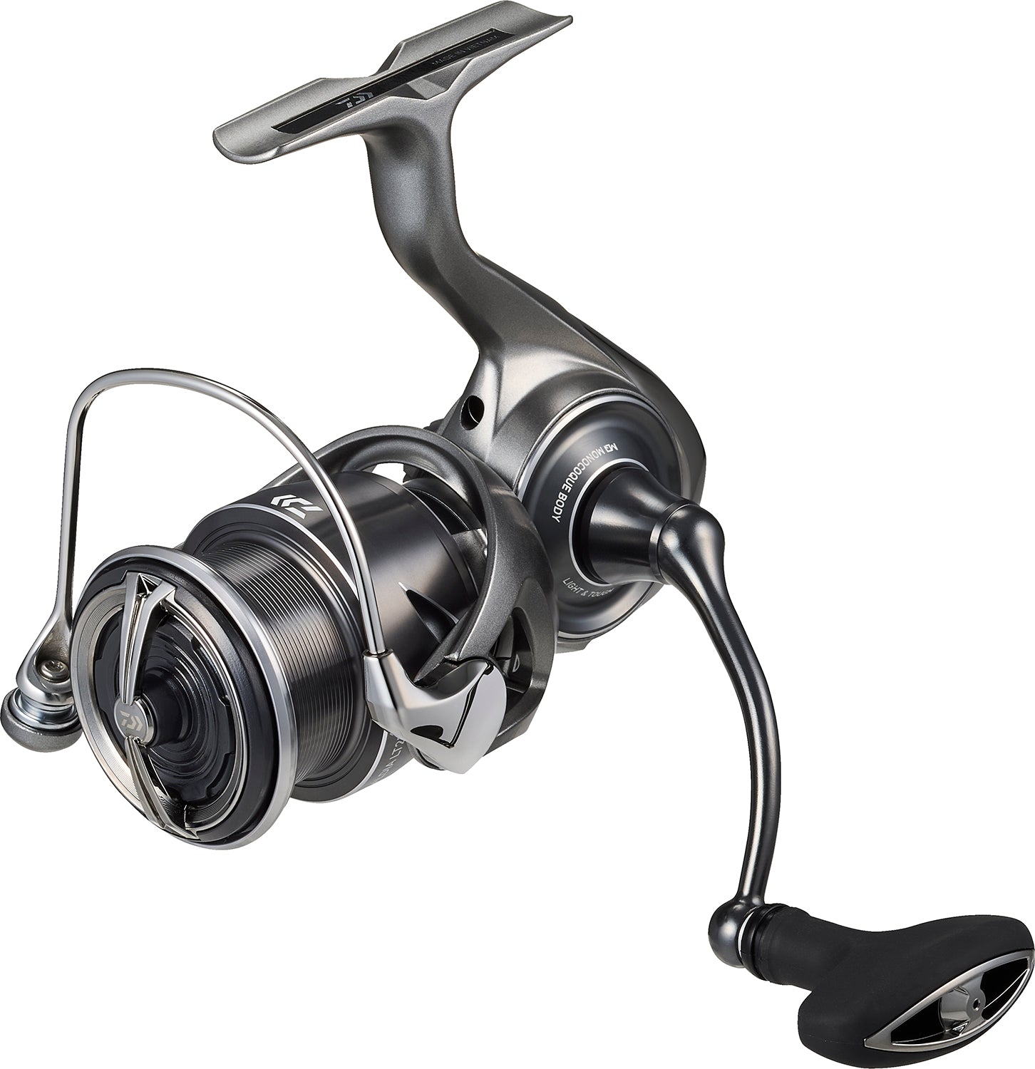 Daiwa 25 Caldia spinning reel – side profile