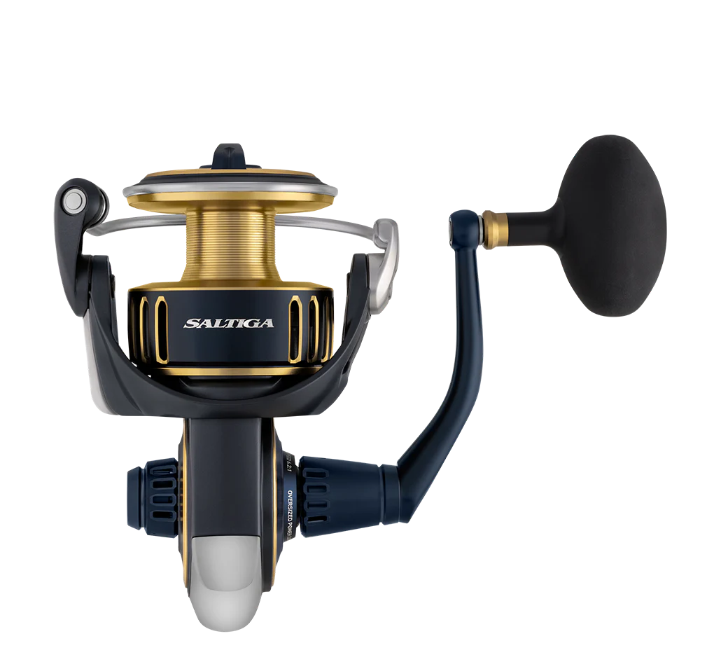 Daiwa 25 Saltiga offshore spinning reel – angled product view