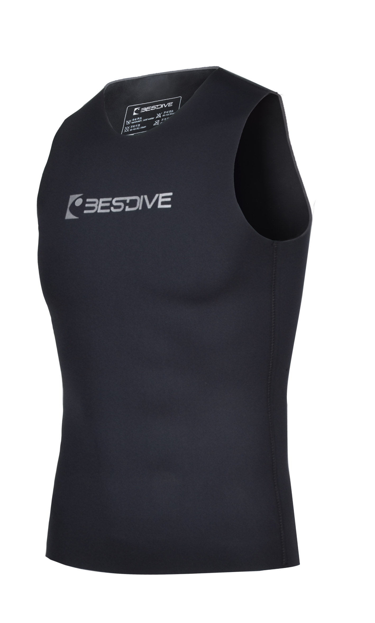 Bestdive Men's 3mm Heat-Tech Super Elastic Collarless Vest