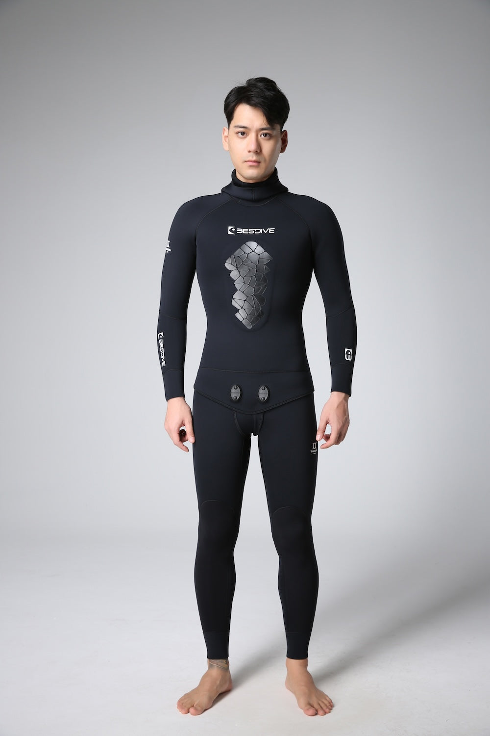 Men's 5mm Camo spearfishing Two-Piece Wetsuit