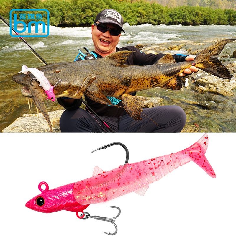 Blue Marlin Soft Plastic Pre-Rigged Lure V08 - 53g (3 Pack)