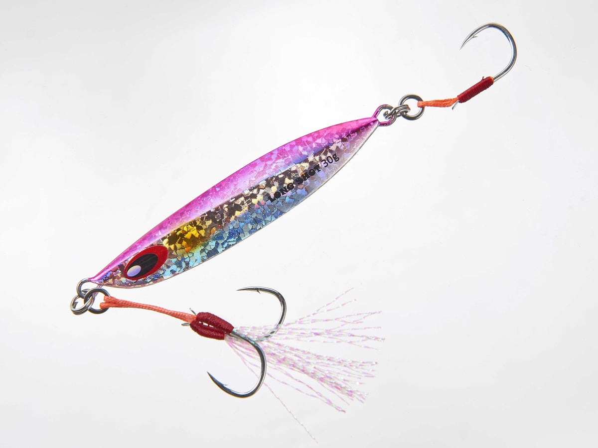 MIZUCHI Long Shot metal jig, 30g 008 Starlight Pink, with assist hooks