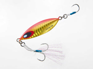 MIZUCHI Swing Slow metal jig, 30g 006 Flame Gold, with assist hooks