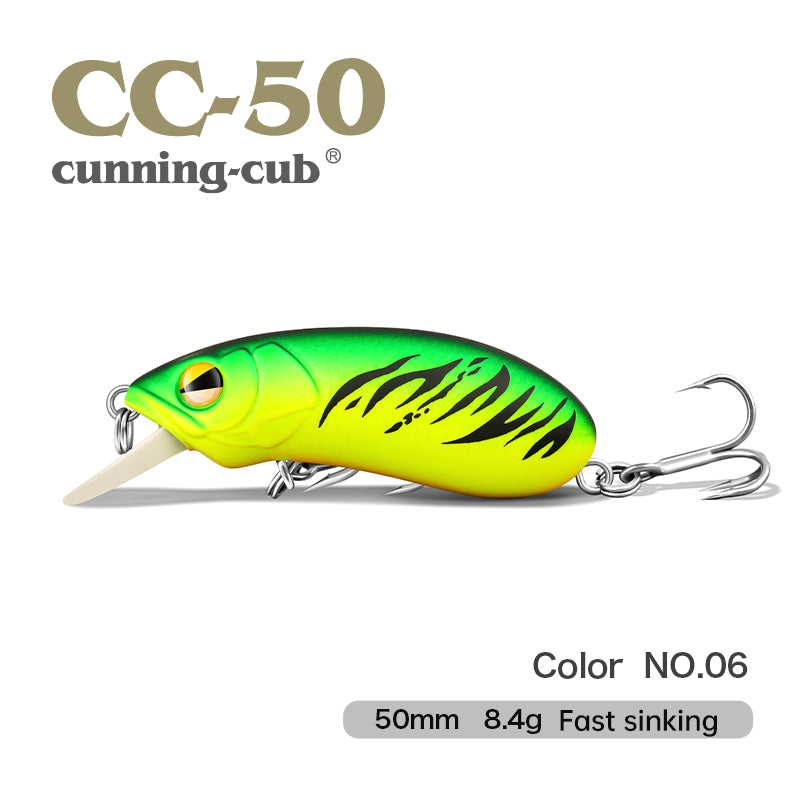 Lurefans CC50 crankbait body and hook detail