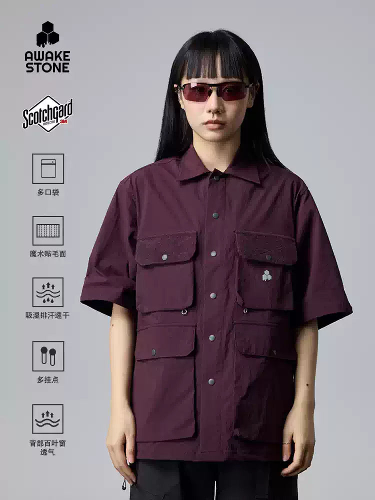 Awakestone Quick-Dry Large Pocket Fishing Shirt