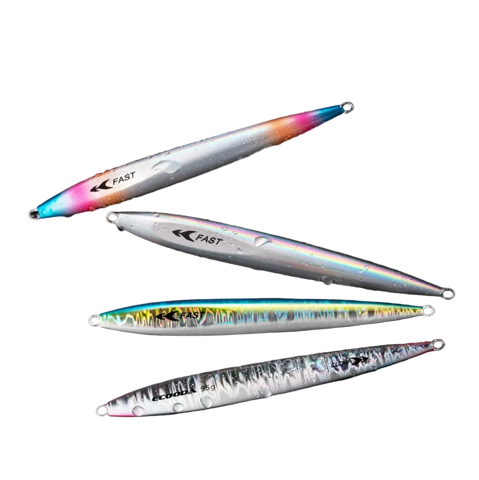Ecooda Cyan Blue Frost Short Metal Lure in UV glow colours