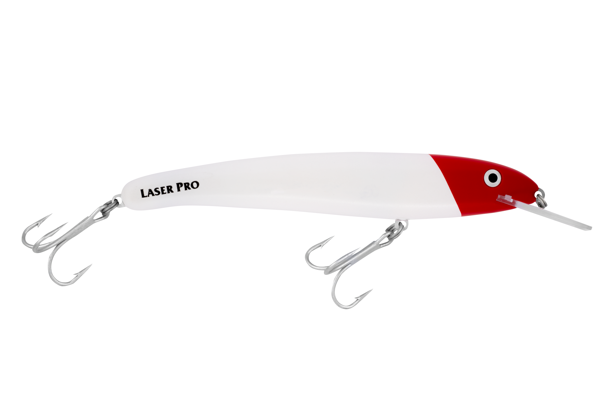 Halco Laser 190 CrazyDP deep-diving trolling lure in White Redhead colour