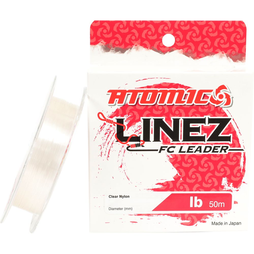 Atomic Linez FC Leader 50m fluorocarbon leader, sold at Wild Current Sydney