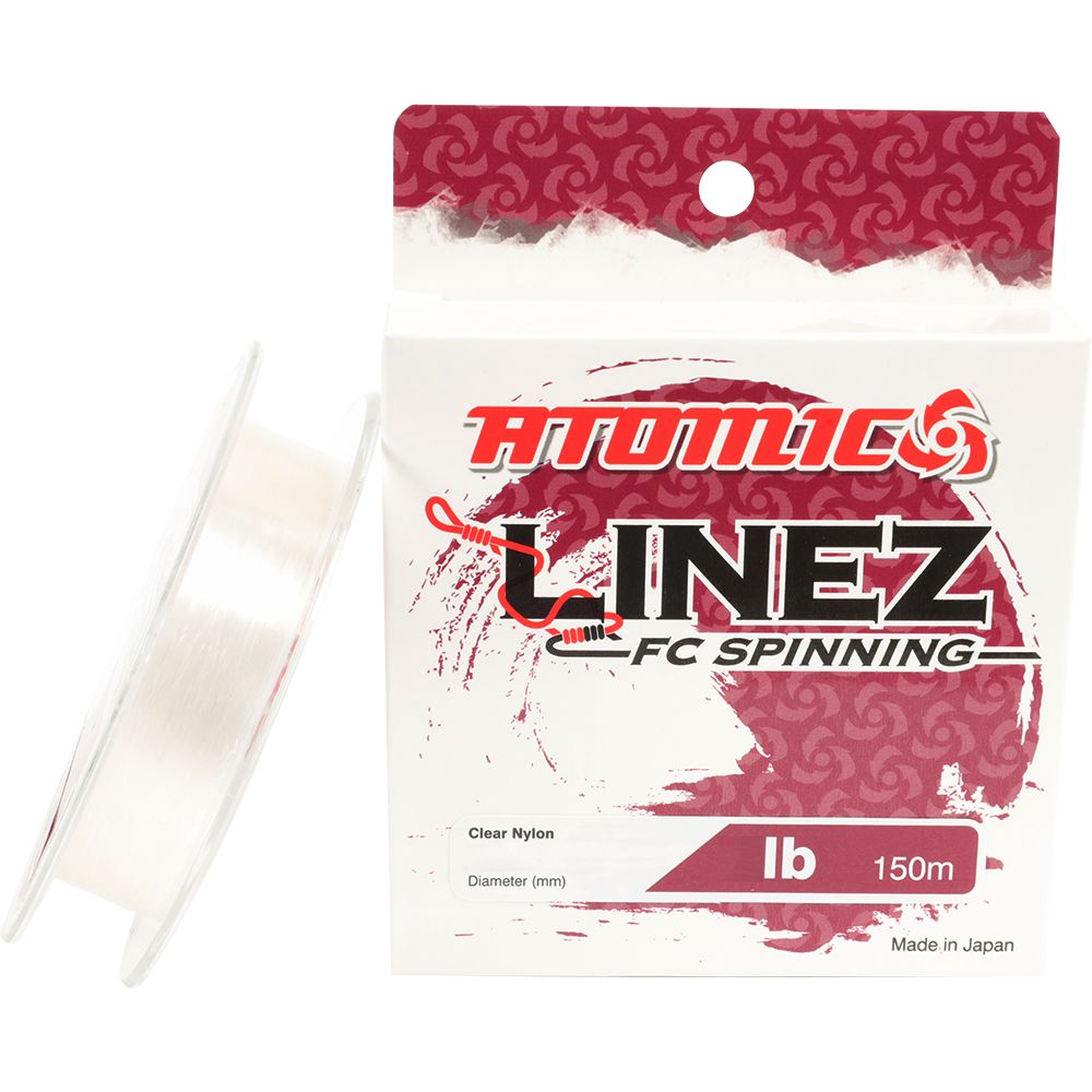 Atomic Linez Spinning FC 150m fluorocarbon line, sold at Wild Current Sydney