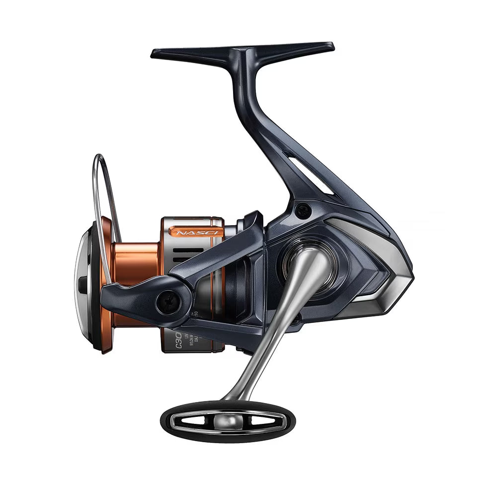 Shimano NASCI spinning reel – angled product view