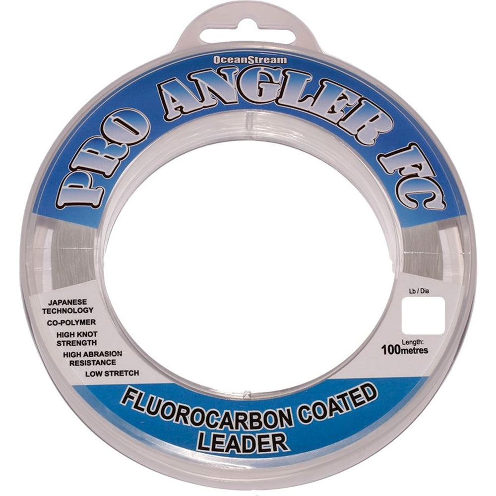 OceanStream Leader-Pro Angler FC 40lb fluorocarbon leader spool