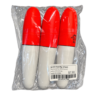 QS EVA 80g red and white floats, pack of three