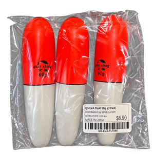 QS EVA 60g red and white floats, pack of three