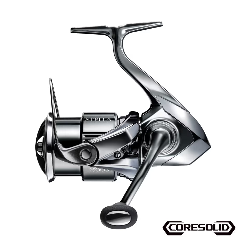 Shimano Stella spinning reel – angled front view