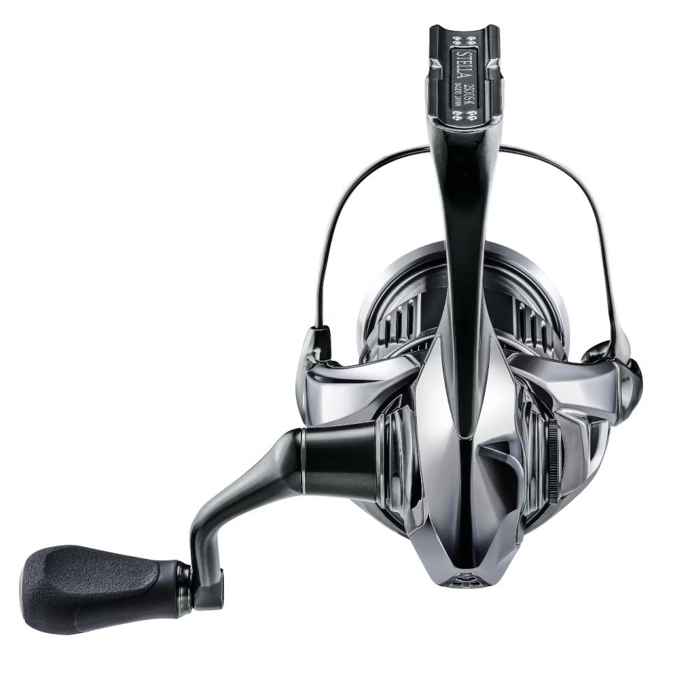 Shimano Stella spinning reel – handle and body detail