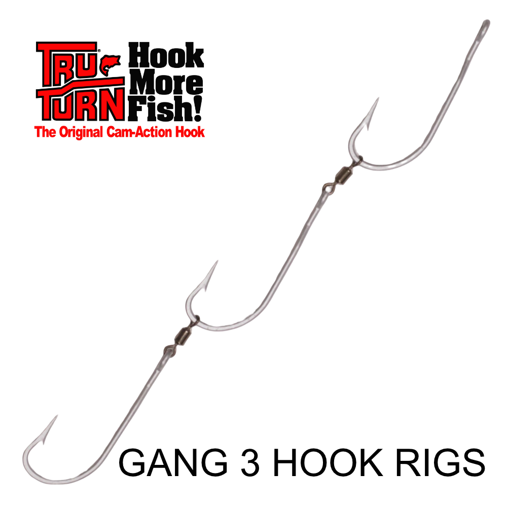 TruTurn 3 Hook Gang Hook rig size 1/0