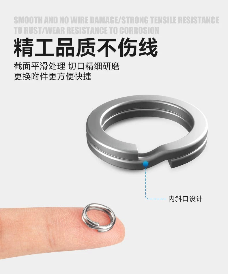 Lure Kingdom stainless steel split rings hero image