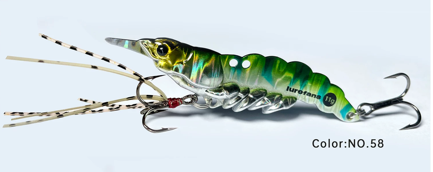 Lurefans Green Shrimp sinking VIB detail