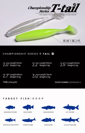 Lurefans Championship T-Tail soft bait profile