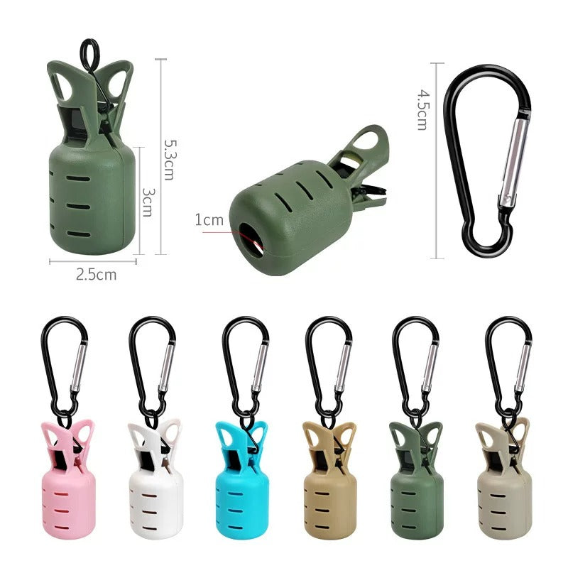 SEAYO Silicone Squid Jig Hook Cover Caps with Carabiner Clip