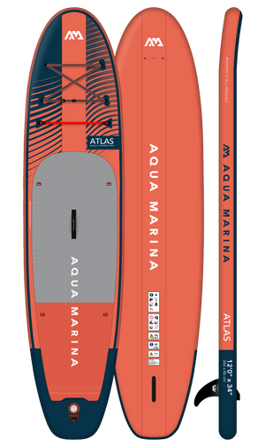 Aqua Marina Atlas 12'0 / 3.66m advanced all-around inflatable stand-up paddleboard studio shot