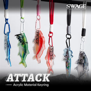 SWAGE FinTide Attack Series acrylic key ring detail