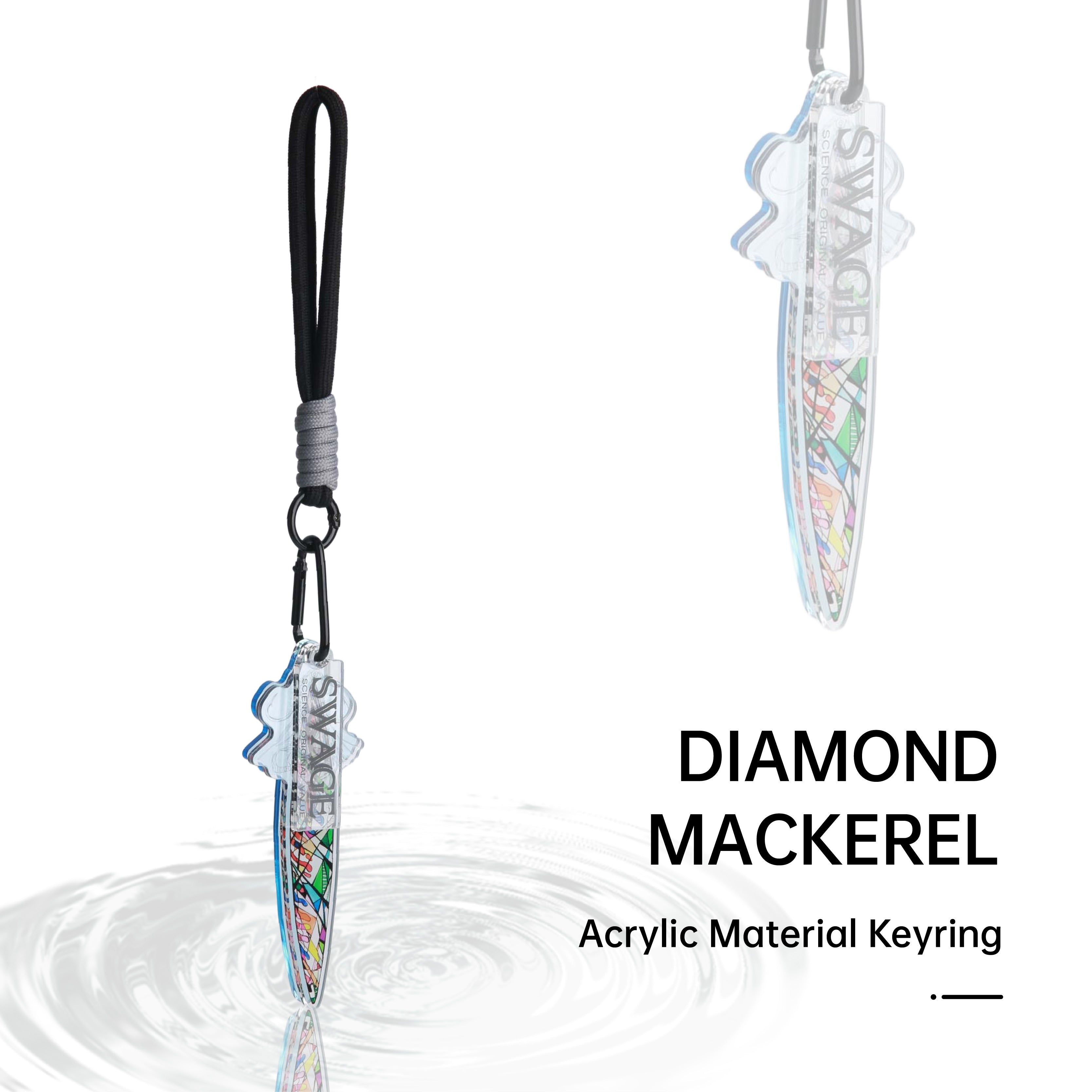 SWAGE FinTide Attack Key Ring Diamond Mackerel Jig
