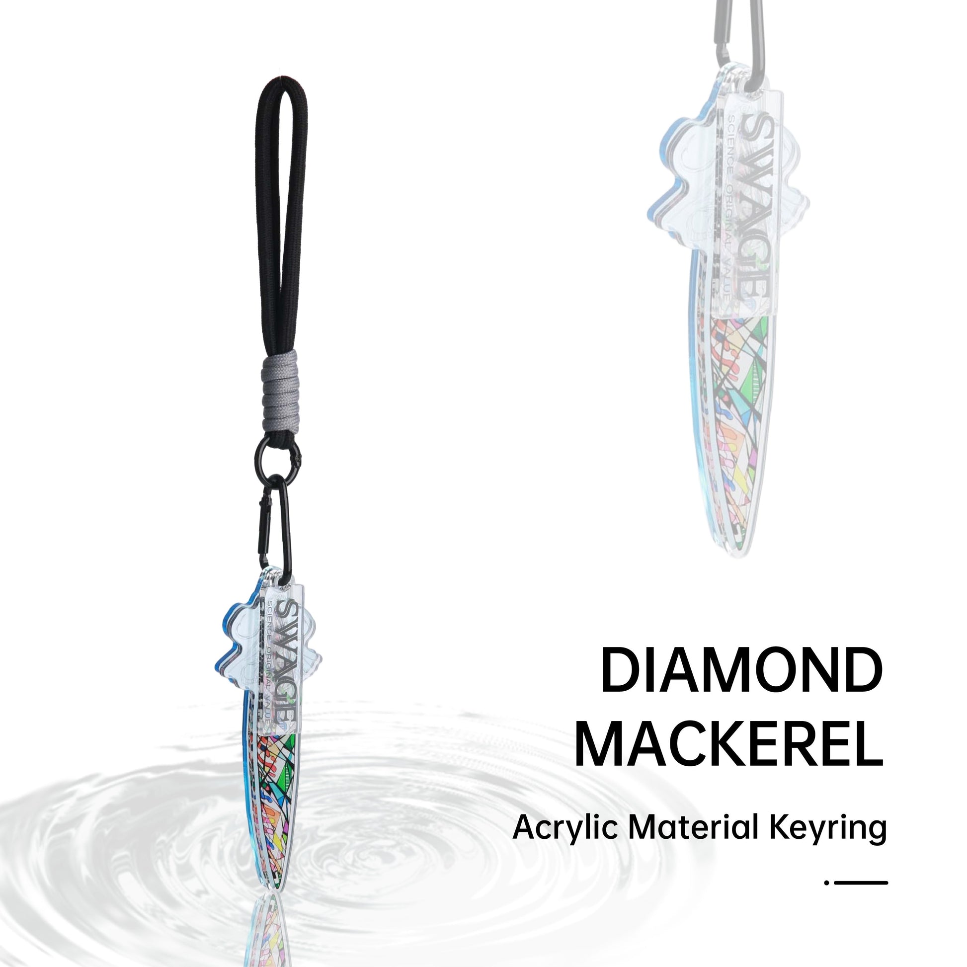 SWAGE FinTide Attack Key Ring Diamond Mackerel Jig