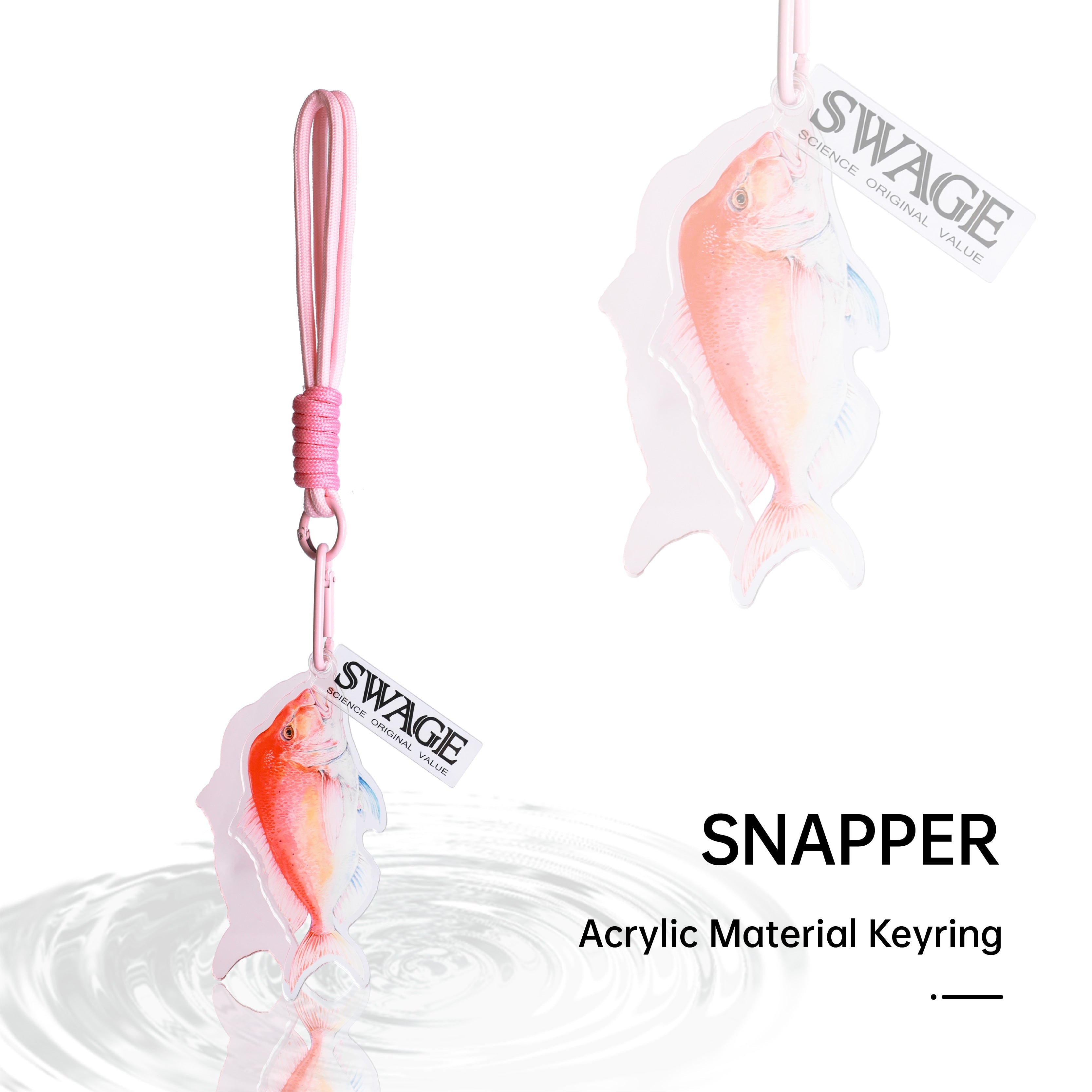 SWAGE FinTide Attack Key Ring Snapper