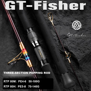 Ecooda GT-Fisher RTP Three-Piece Travel Popping Rod