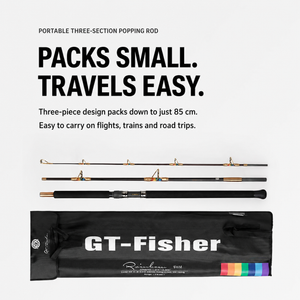 Ecooda GT-Fisher RTP Three-Piece Travel Popping Rod