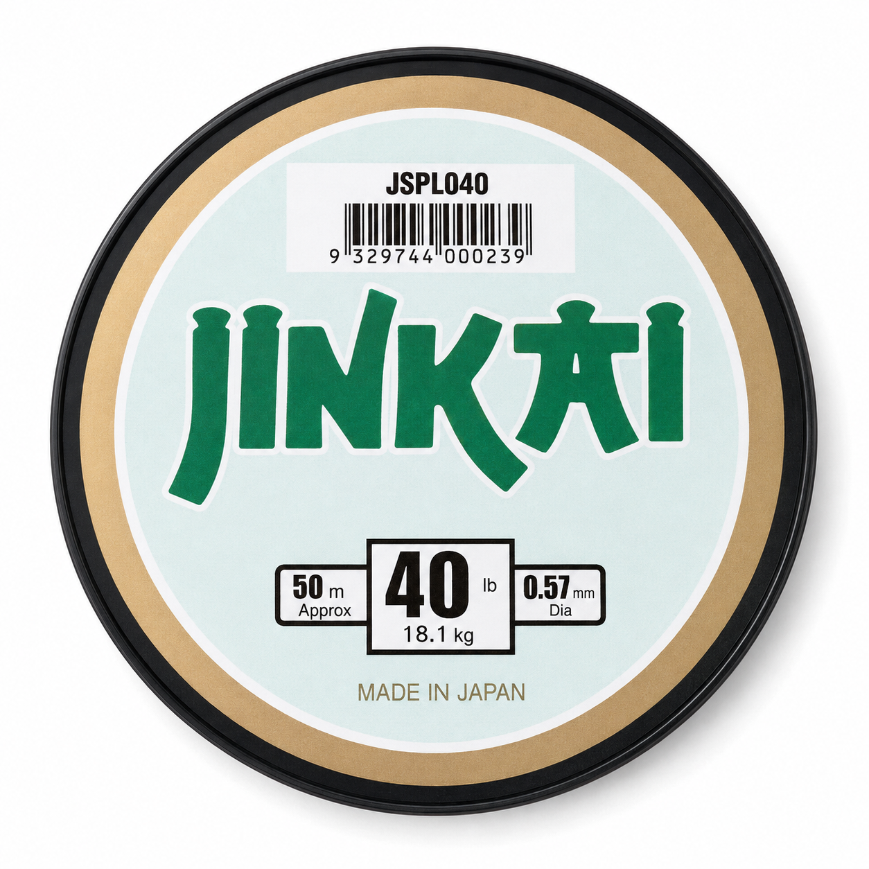 Jinkai Leader 40lb 50m monofilament leader spool top view