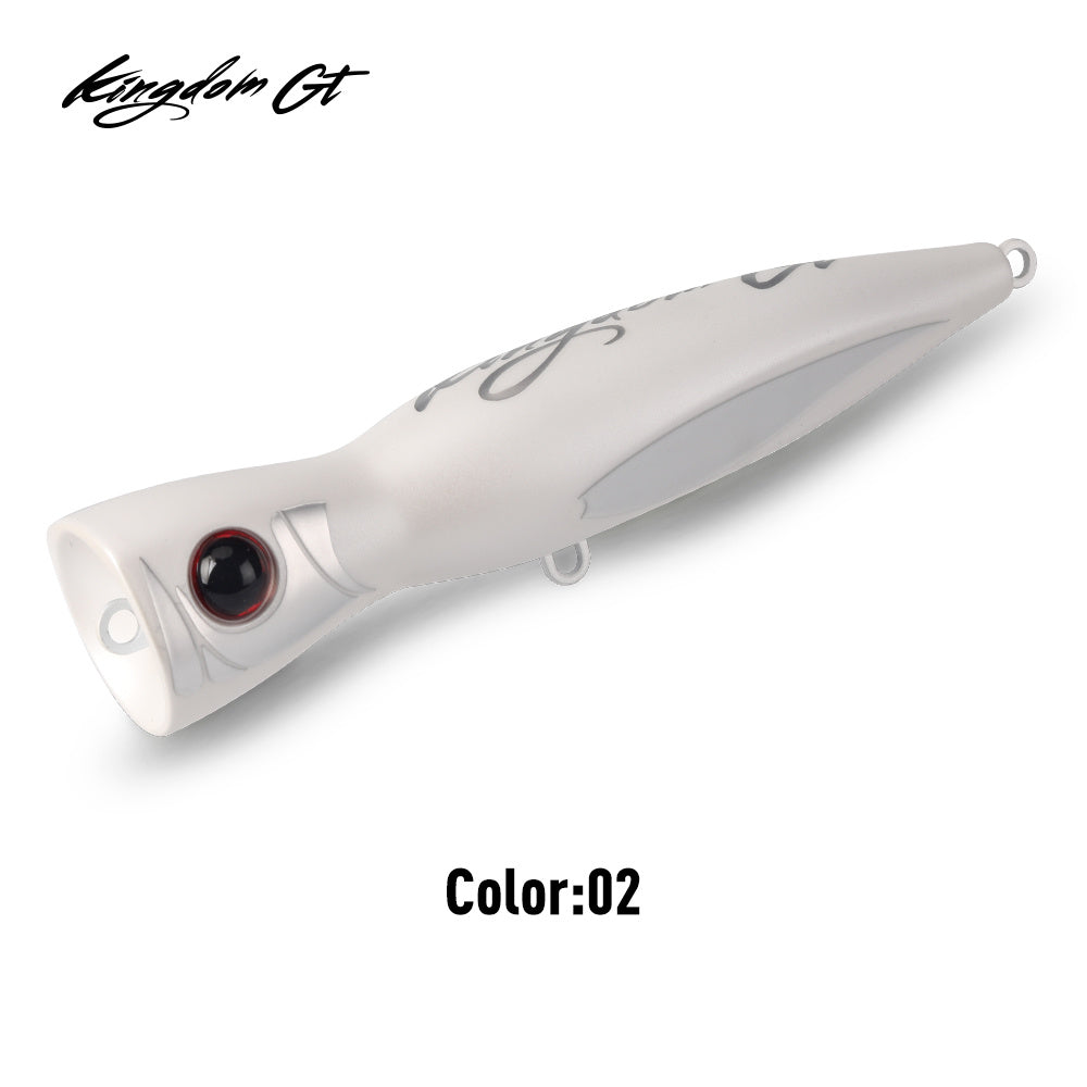 Lure Kingdom GT 4562 SeaStalker Popper - side profile showing popping cup face