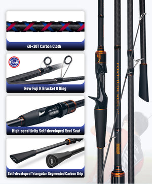 Lure Kingdom Fortitude Keel IV saltwater spinning rod - detail view