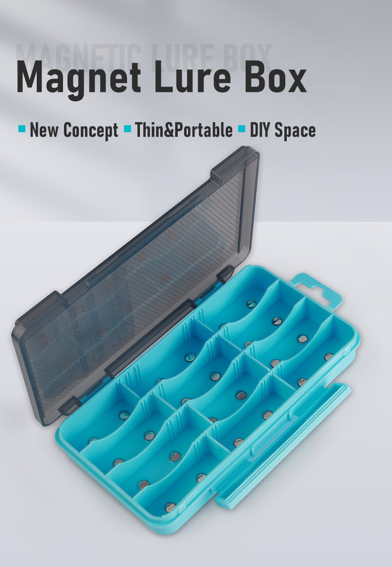 Lure Kingdom LYH-2501 magnetic tackle box organised lure storage detail