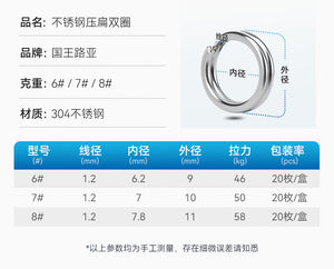 Lure Kingdom split ring size 7 specs