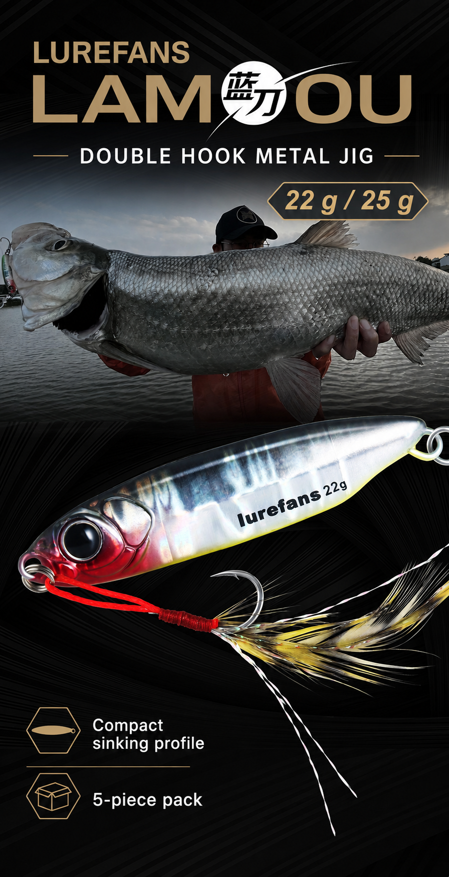 Lurefans Lamdou Double Hook Metal Jig