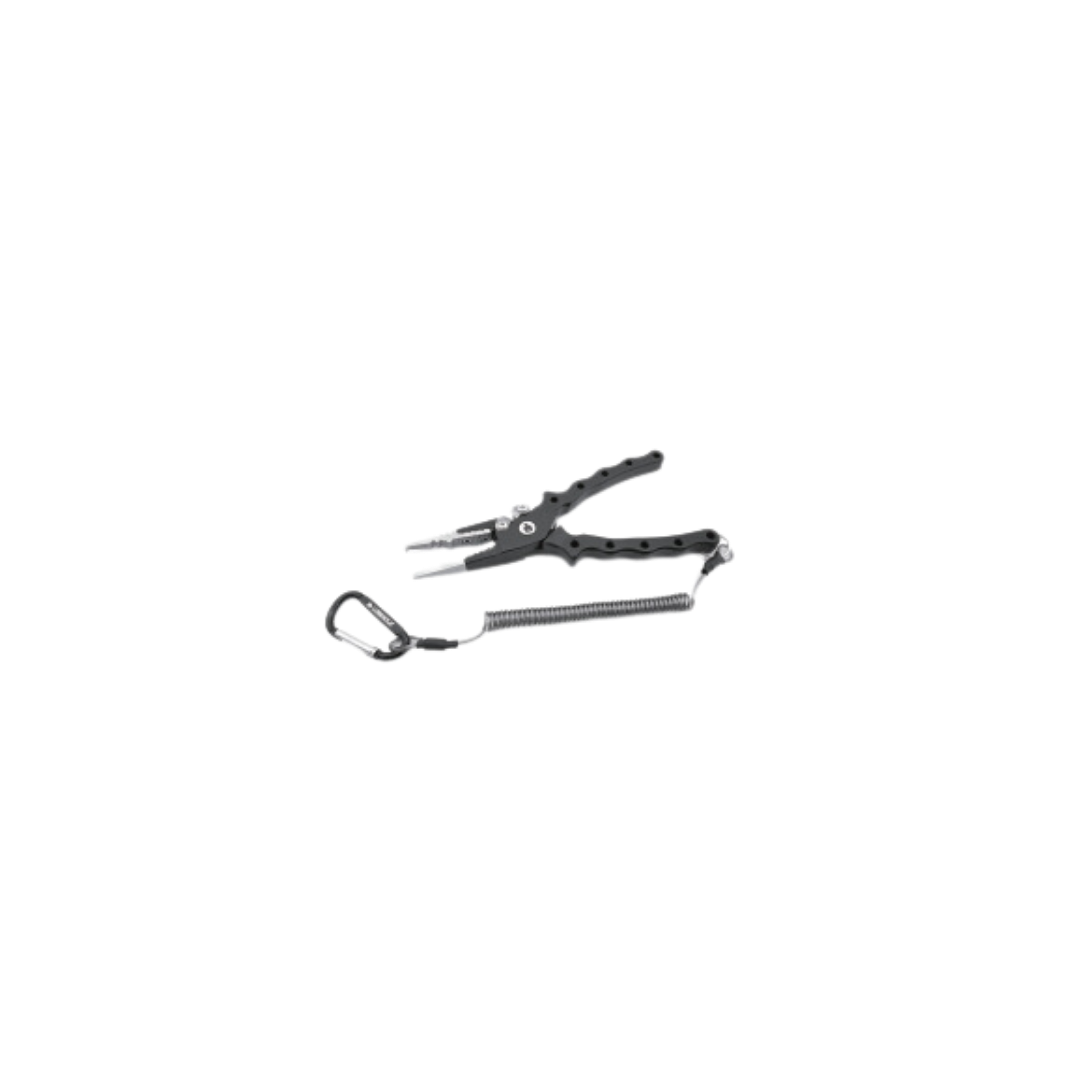 Lureholic 7 inch aluminium fishing pliers in silver black