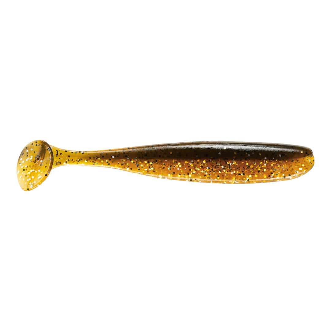 Lureholic Baby Shaddies brown paddle tail side profile